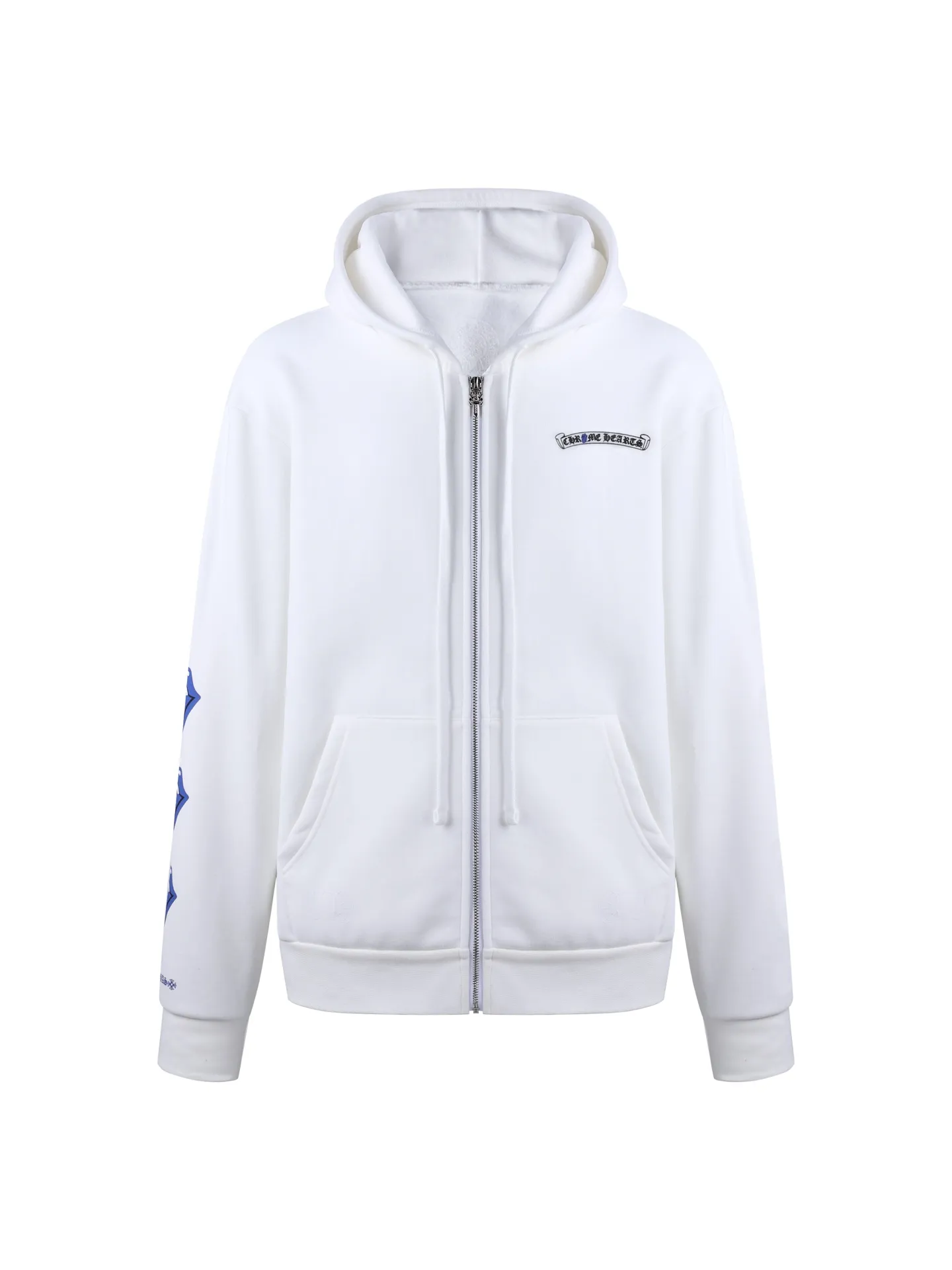 P450 Chrome Hearts hooded glue printed sweatshirt jacket ●380g cotton fleece sweatshirt material ●420g 1*1 matching high-end fashion brand rib ●Fabric enzyme washing ●Glue printing ●Customized 1:1 hood rope ●Customized 1:1 zipper ●Customized 1:1 trademark ●Loose fit ●Size: S M L XL ●Style number: 25357/4B#10